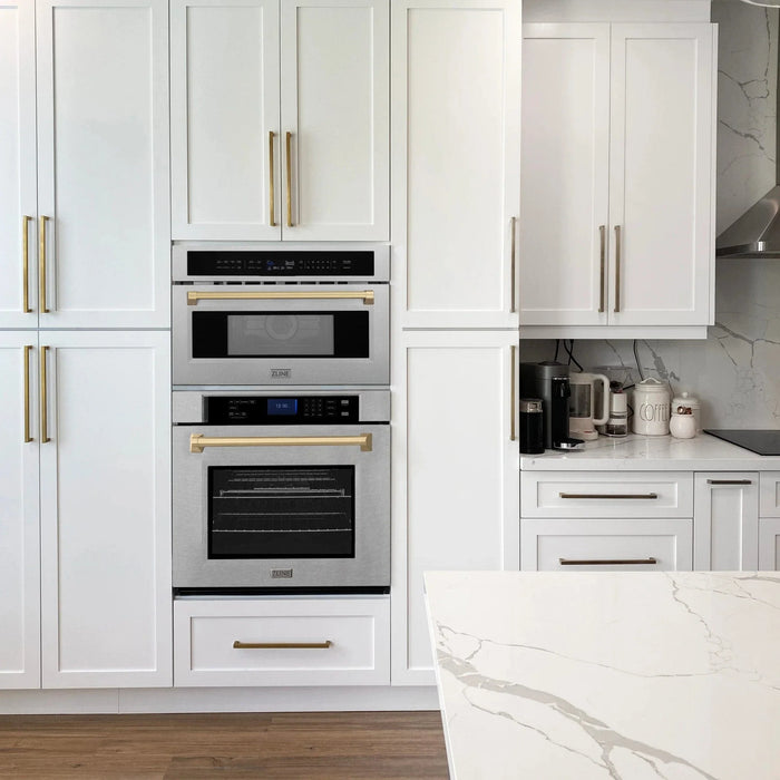 ZLINE 30” Convection Microwave, Stainless Steel, Bronze MWOZ - 30 - SS - CB - Farmhouse Kitchen and Bath