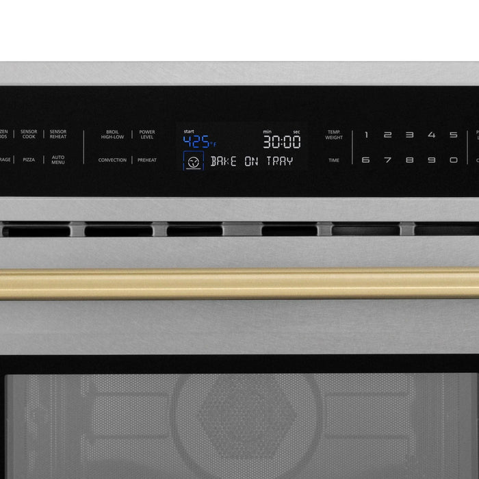 ZLINE 30” Convection Microwave, Stainless Steel, Bronze MWOZ - 30 - SS - CB - Farmhouse Kitchen and Bath