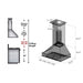 ZLINE 30" Designer Series Stainless Wall Mount Range Hood, 8656S - 30 - Farmhouse Kitchen and Bath