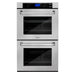 ZLINE 30" Double Wall Oven, DuraSnow Finish, Self Cleaning, AWDS - 30 - Farmhouse Kitchen and Bath