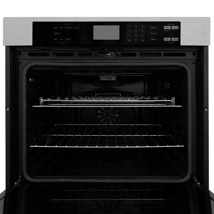 ZLINE 30" Double Wall Oven, DuraSnow Finish, Self Cleaning, AWDS - 30 - Farmhouse Kitchen and Bath