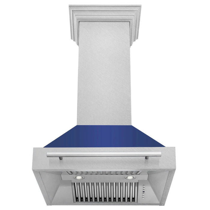 ZLINE 30" DuraSnow® Stainless Steel Range Hood with Color Shell Options 8654SNX - BM - 30 - Farmhouse Kitchen and Bath