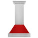 ZLINE 30" DuraSnow® Stainless Steel Range Hood with Color Shell Options 8654SNX - RM - 30 - Farmhouse Kitchen and Bath