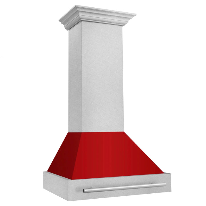 ZLINE 30" DuraSnow® Stainless Steel Range Hood with Color Shell Options 8654SNX - RM - 30 - Farmhouse Kitchen and Bath