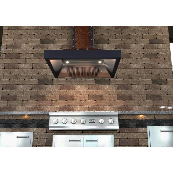 ZLINE 30" Hand - Hammered Copper Finish Wall Range Hood, 655 - HBBBB - 30 - Farmhouse Kitchen and Bath