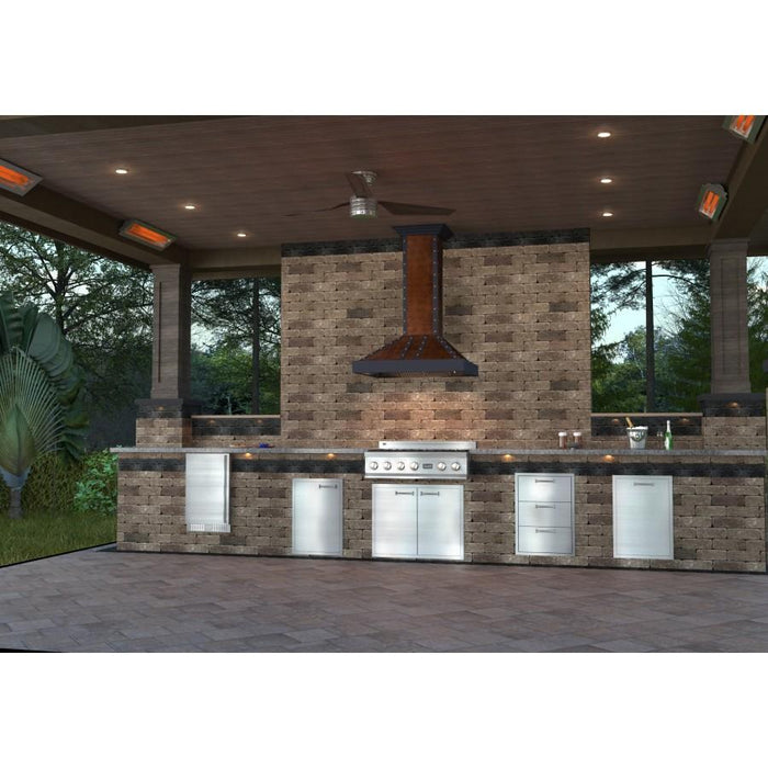 ZLINE 30" Hand - Hammered Copper Finish Wall Range Hood, 655 - HBBBB - 30 - Farmhouse Kitchen and Bath