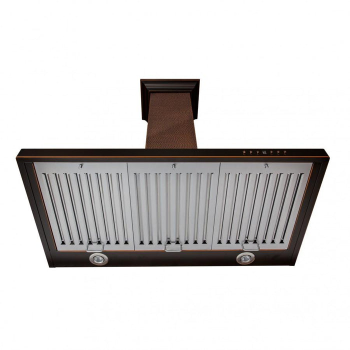 ZLINE 30" Hand - Hammered Copper Finish Wall Range Hood, 8KBH - 30 - Farmhouse Kitchen and Bath