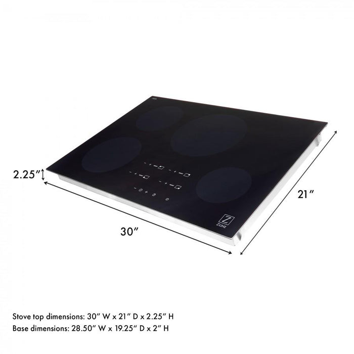 ZLINE 30" Induction Cooktop, 4 Burners, RCIND - 30 - Farmhouse Kitchen and Bath