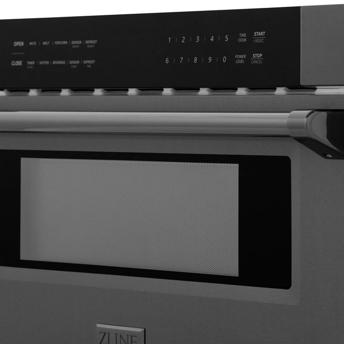 ZLINE 30" Microwave Drawer in Black Stainless MWD - 30 - BS - Farmhouse Kitchen and Bath