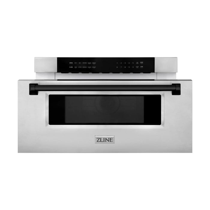 ZLINE 30" Microwave Drawer, Stainless Steel, Black MWDZ - 30 - MB - Farmhouse Kitchen and Bath