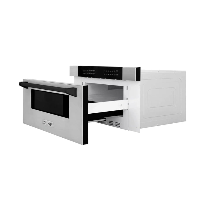 ZLINE 30" Microwave Drawer, Stainless Steel, Black MWDZ - 30 - MB - Farmhouse Kitchen and Bath
