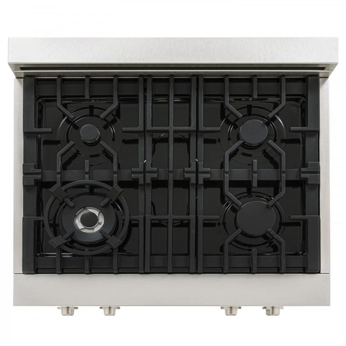 ZLINE 30" Porcelain Rangetop, DuraSnow, Stainless Steel, RTS - 30 - Farmhouse Kitchen and Bath