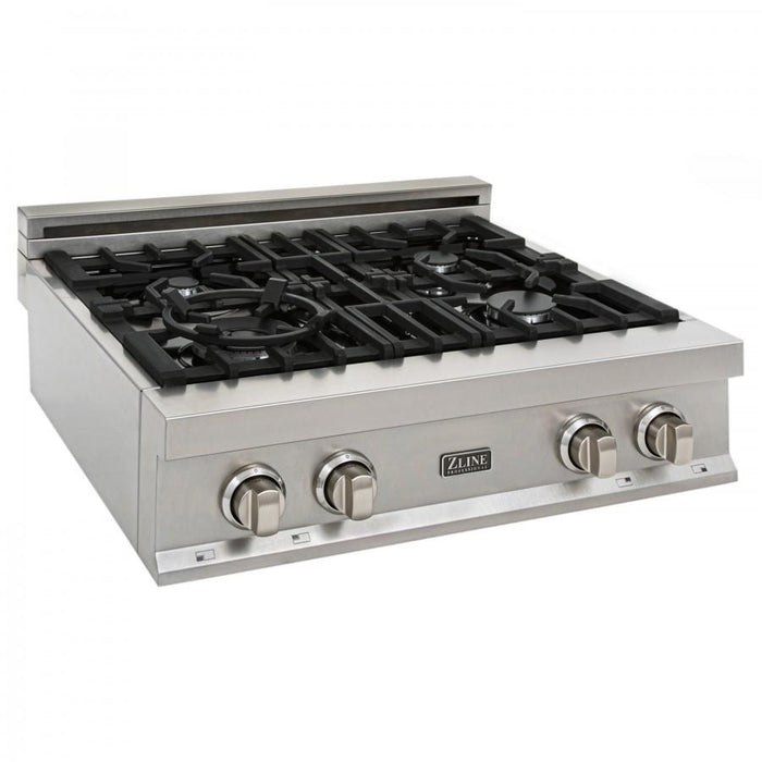 ZLINE 30" Porcelain Rangetop, DuraSnow, Stainless Steel, RTS - 30 - Farmhouse Kitchen and Bath
