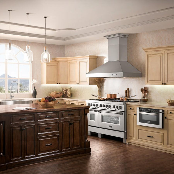 ZLINE 30" Professional Wall Range Hood, Built - in CrownSound® Bluetooth Speakers, 697CRN - BT - 30 - Farmhouse Kitchen and Bath