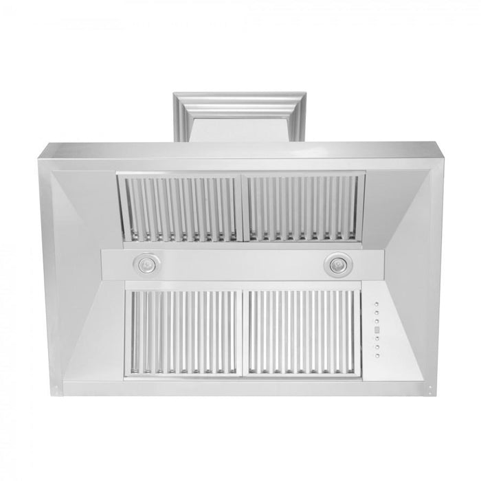 ZLINE 30" Snow Finish Stainless Range Hood with Snow Finish Shell, 8654SN - 30 - Farmhouse Kitchen and Bath