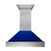 ZLINE 30" Snow Finish Wall Range Hood, Blue Gloss Shell, 8654BG - 30 - Farmhouse Kitchen and Bath