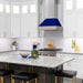 ZLINE 30" Snow Finish Wall Range Hood, Blue Gloss Shell, 8654BG - 30 - Farmhouse Kitchen and Bath