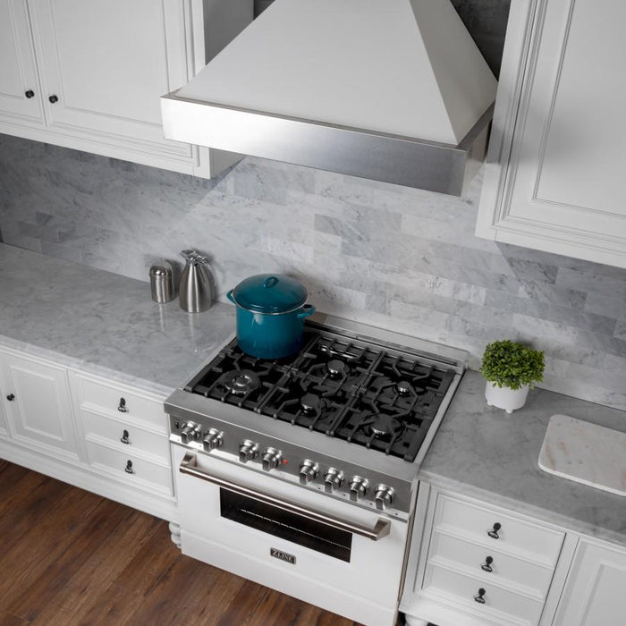 ZLINE 30" Snow Finish Wall Range Hood, White Matte Shell, 8654WM - 30 - Farmhouse Kitchen and Bath