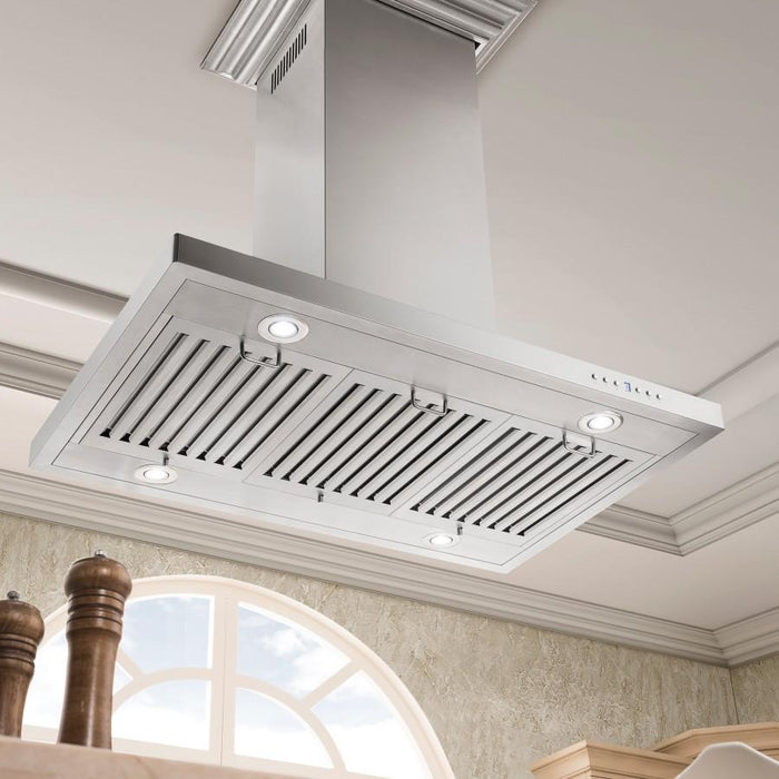 ZLINE 30" Stainless Steel Island Range Hood, KE2i - 30 - Farmhouse Kitchen and Bath