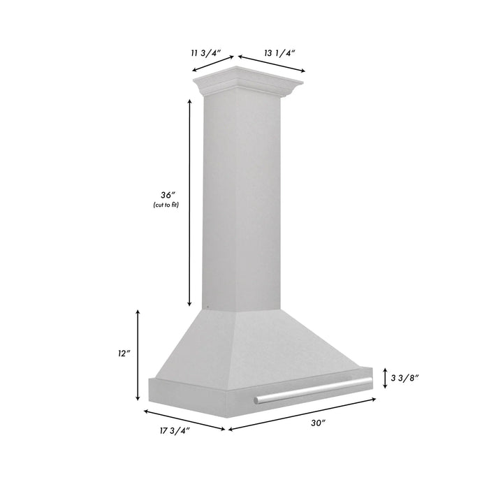 ZLINE 30" Stainless Steel Range Hood, Stainless Steel Handle KB4SNX - 30 - Farmhouse Kitchen and Bath