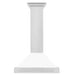 ZLINE 30" Stainless Steel Range Hood with White Matte Shell and Stainless Steel Handle KB4STX - WM - 30 - Farmhouse Kitchen and Bath
