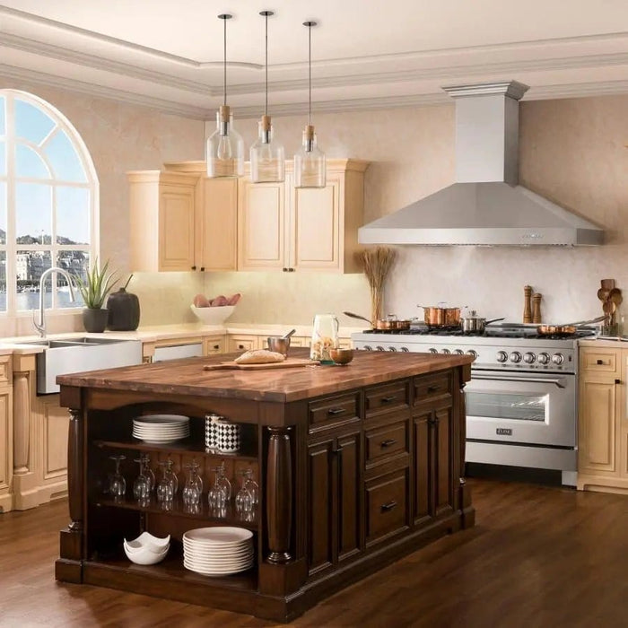 ZLINE 30" Stainless Steel Wall Range Hood, 667 - 30 - Farmhouse Kitchen and Bath