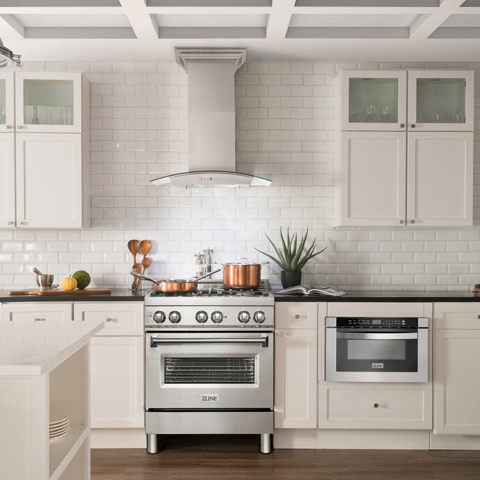 ZLINE 30" Wall Mount Range Hood, Bluetooth Speakers, KN4CRN - BT - 30 - Farmhouse Kitchen and Bath