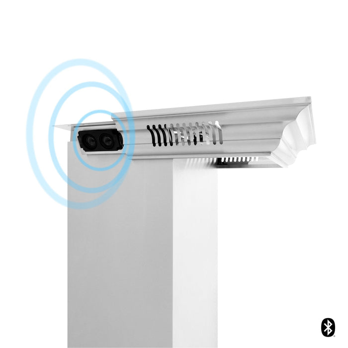 ZLINE 30" Wall Range Hood, Stainless, Bluetooth Speakers, KNCRN - BT - 30 - Farmhouse Kitchen and Bath