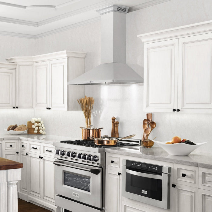 ZLINE 30" Wall Range Hood, Stainless, CrownSound Speakers, KF1CRN - BT - 30 - Farmhouse Kitchen and Bath