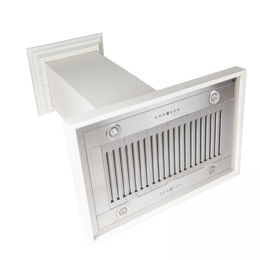 ZLINE 30" Wooden Island Range Hood, Remote Motor, Cottage White, KBiTT - RS - 30 - 400 - Farmhouse Kitchen and Bath