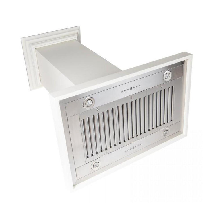 ZLINE 30" Wooden Island Range Hood, Remote Motor, Cottage White, KBiTT - RS - 30 - 400 - Farmhouse Kitchen and Bath