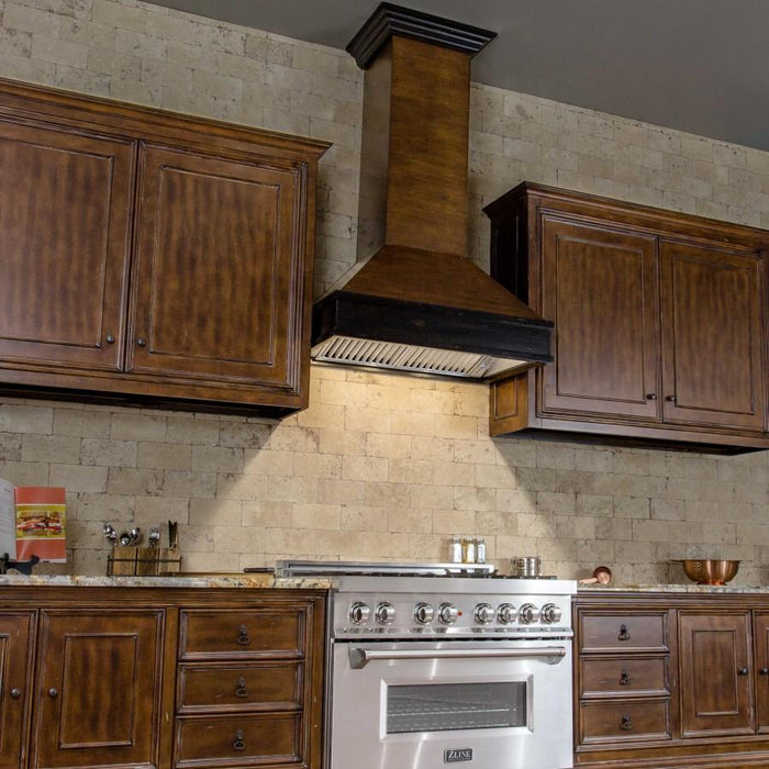 ZLINE 30" Wooden Wall Range Hood, Hamilton, Remote Motor, 329AH - RD - 30 - Farmhouse Kitchen and Bath