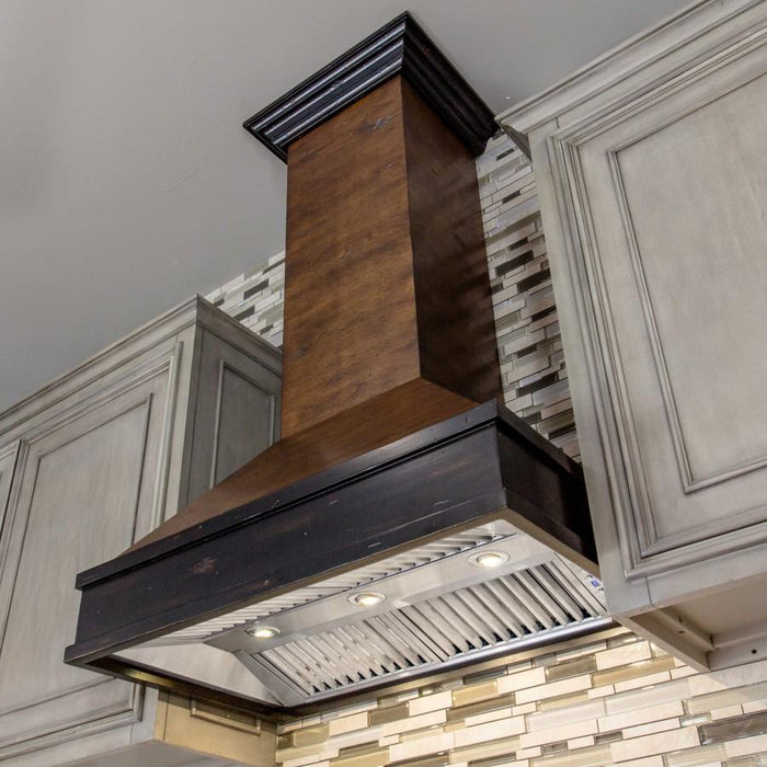 ZLINE 30" Wooden Wall Range Hood, Hamilton, Remote Motor, 329AH - RD - 30 - Farmhouse Kitchen and Bath