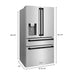ZLINE 36" Autograph 21.6 cu. ft French Door Refrigerator with Ice Maker in Fingerprint Resistant Stainless Steel RFMZ - W - 36 - MB - Farmhouse Kitchen and Bath
