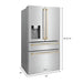 ZLINE 36" Autograph 21.6 cu. ft French Door Refrigerator with Ice Maker in Stainless Steel RFMZ - W - 36 - G - Farmhouse Kitchen and Bath