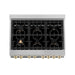 ZLINE 36" Autograph Dual Fuel Range, DuraSnow,Champagne, RASZ - SN - 36 - CB - Farmhouse Kitchen and Bath
