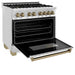 ZLINE 36" Autograph Dual Fuel Range, Stainless Steel, RAZ - 36 - CB - Farmhouse Kitchen and Bath