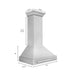 ZLINE 36" Autograph DuraSnow Stainless Steel Wall Range Hood 8654SNX - 36 - Farmhouse Kitchen and Bath