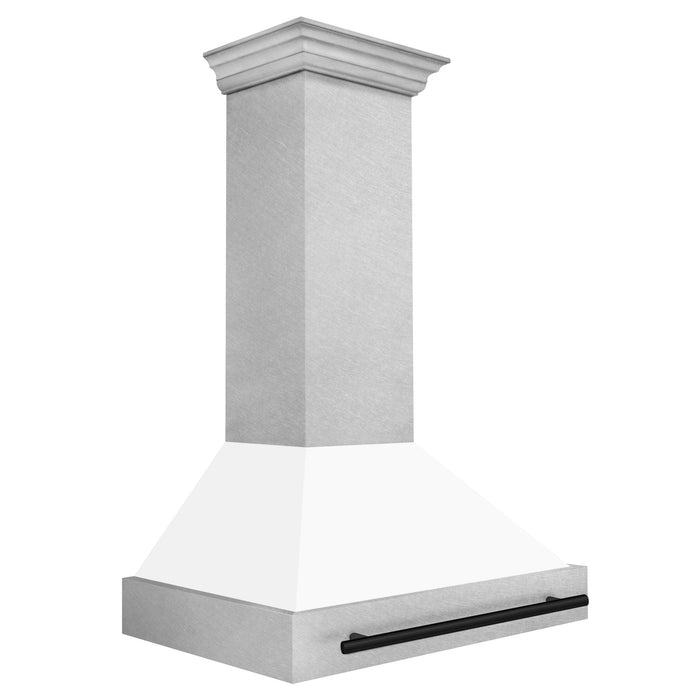ZLINE 36" Autograph DuraSnow White Range Hood 8654SNZ - WM36 - MB - Farmhouse Kitchen and Bath