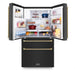 ZLINE 36" Autograph French Door Refrigerator with Water and Ice Dispenser in Black Stainless Steel RFMZ - W - 36 - BS - CB - Farmhouse Kitchen and Bath