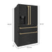ZLINE 36" Autograph French Door Refrigerator with Water and Ice Dispenser in Black Stainless Steel RFMZ - W - 36 - BS - CB - Farmhouse Kitchen and Bath