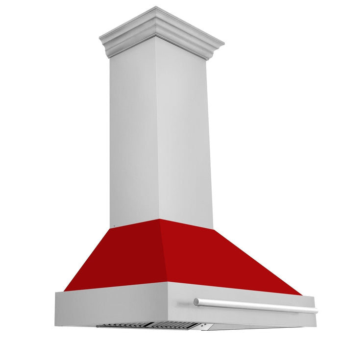 ZLINE 36" Autograph Stainless Red Matt Wall Range Hood 8654STX - RM - 36 - Farmhouse Kitchen and Bath