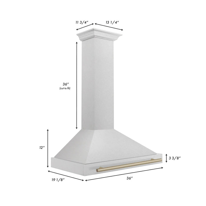 ZLINE 36" Autograph Stainless Wall Range Hood KB4SNZ - 36 - CB - Farmhouse Kitchen and Bath