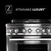 ZLINE 36" Black Stainless, Gas Burner/Electric Oven, Brass Burners, RAB - BR - 36 - Farmhouse Kitchen and Bath
