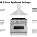 ZLINE 36" Bundle Range RA36 & Wall Range Hood KB - 36, 2KP - RARH36 - Farmhouse Kitchen and Bath