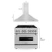 ZLINE 36" Bundle Range RA36 & Wall Range Hood KB - 36, 2KP - RARH36 - Farmhouse Kitchen and Bath