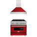 ZLINE 36" Bundle Range RAS - RG - 36 & Range Hood 8654RG - 36, 2KP - RASRGRH36 - Farmhouse Kitchen and Bath