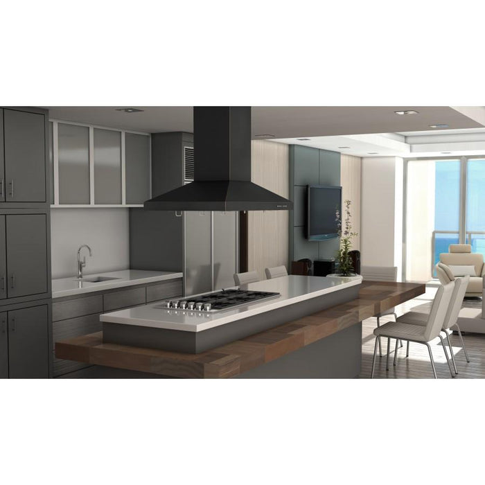 ZLINE 36" Designer Series Oil - Rubbed Bronze Island Range Hood, 8KL3iB - 36 - Farmhouse Kitchen and Bath