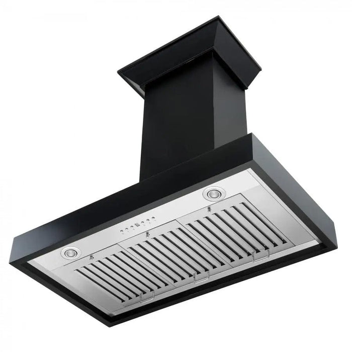 ZLINE 36" Designer Series Wooden Wall Range Hood in Black, KBCC - 36 - Farmhouse Kitchen and Bath