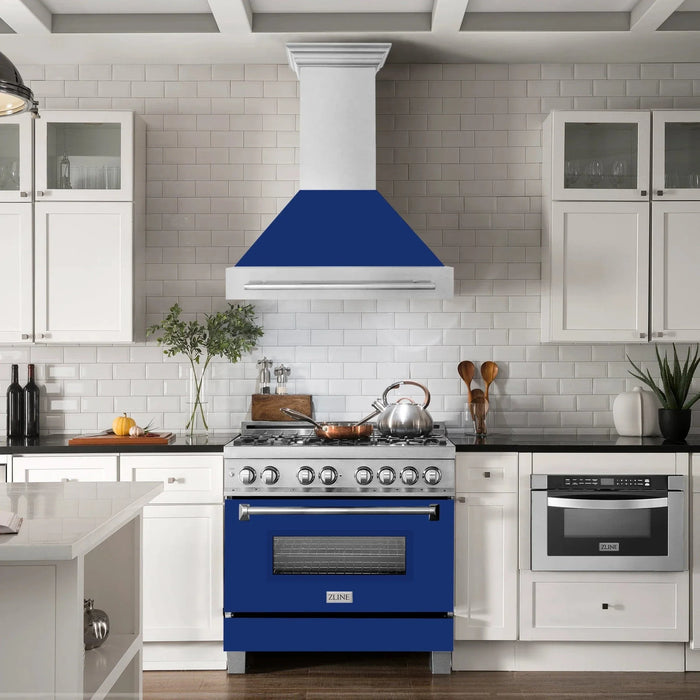 ZLINE 36" DuraSnow® Stainless Steel Range Hood 8654SNX - BG - 36 - Farmhouse Kitchen and Bath